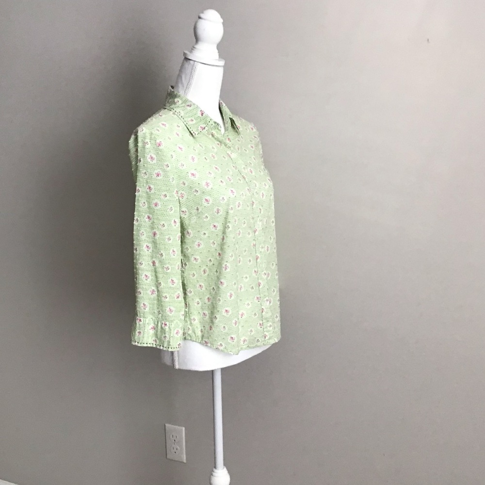 Rare Early 2000s Vintage Floral Blouse ASO Rory Gilmore in Gilmore Girls - Picture 11 of 12
